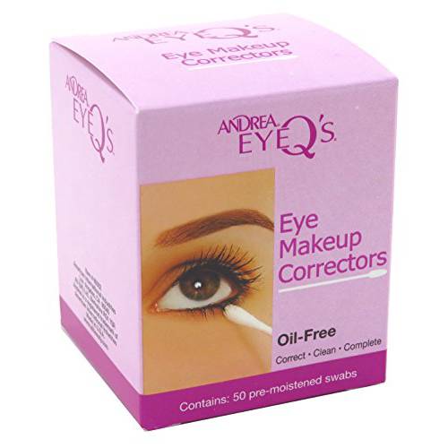 Andrea Eye Q’s Eye Make-Up Correctors Swabs 50 Count (2 Pack)