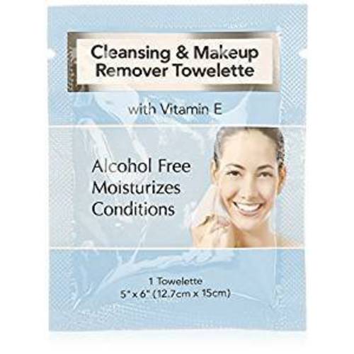Cleansing and Makeup Remover Wipes with Vitamin E, 45 Pack (in Organza Bag)