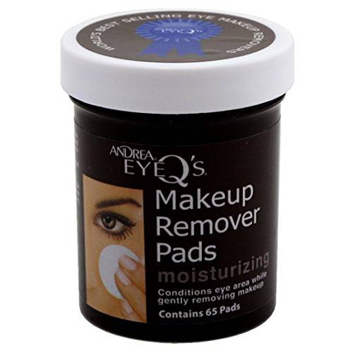 Andrea Eye Q’s Eye Make Up Remover, Eye Q’s Moisturizing, 65 pads