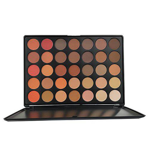 35 Colors Pro Eyeshadow Palette Makup, Pigmented Matte Shimmer Nature Eye Shadow Make up Palettes Nude Eyeshadow Beauty Cosmetics Pallet by Everfavor (Warm Natural)