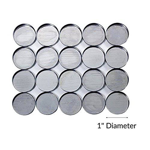 Round Empty Metal Pans for Makeup - 1 inch Diameter (20 pack) For Magnetic Palettes