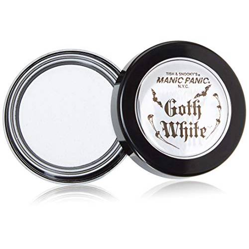MANIC PANIC Goth White Cream To Powder Foundation - Velvety Full Coverage Foundation with Matte Finish - High Pigment Max Coverage Foundation for Cosplay & Everyday Use - Vegan, Cruelty-Free (0.35oz)