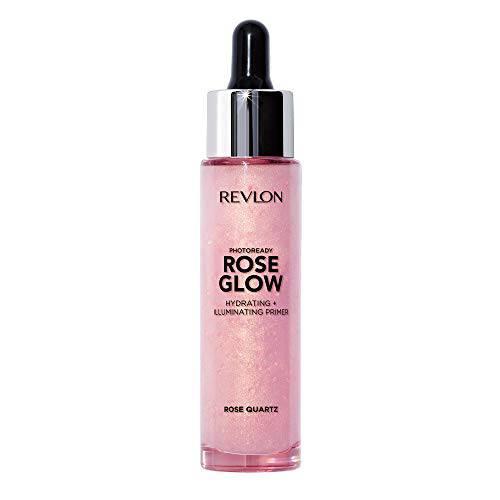 Face Primer by Revlon, PhotoReady Rose Glow Face Makeup for All Skin Types, Hydrates, Illuminates & Moisturizes, Infused with Quartz and Hydrating Oil Beads, Rose Quartz, 1 Fl Oz