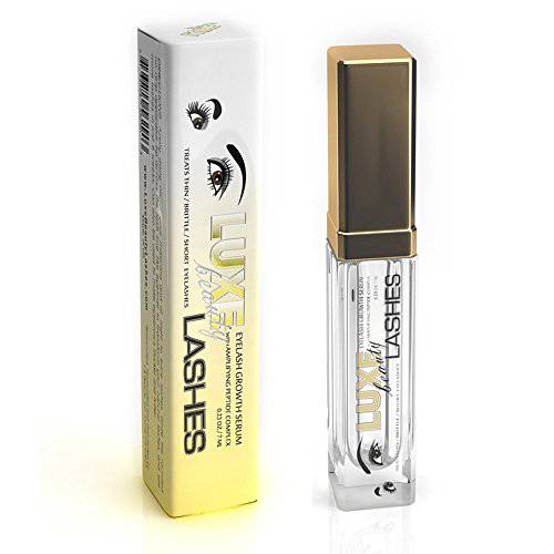 Luxe Beauty Lashes Eyelash Growth Serum - Longer, Fuller, Lush Lashes and Eyebrows - all Natural Lash and Thicker Eyelashes and Fuller Eyebrows - 0.23 ounce