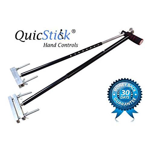 QuicStick Hand Controls Disabled Driving Handicap Aid Equipment For Permanent Or Temporary Disability