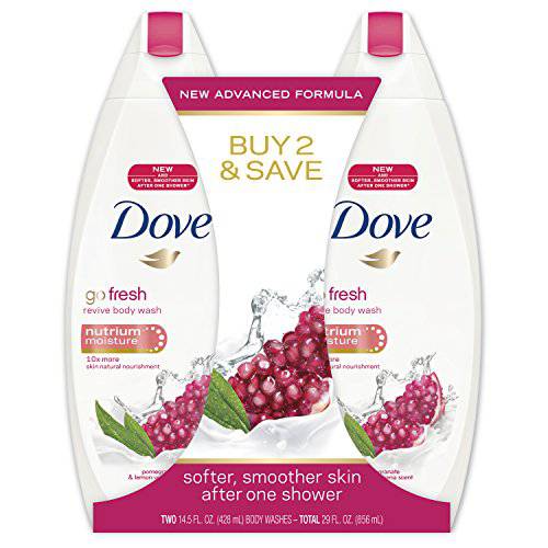 Dove go fresh Body Wash, Revive 14.5 oz, Twin Pack