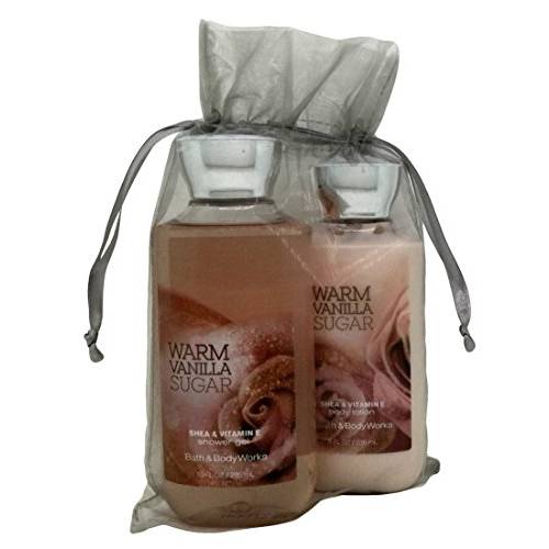 Bath & Body Works Warm Vanilla Sugar Gift Set Bundle of 2 Items: Shower Gel and Body Lotion