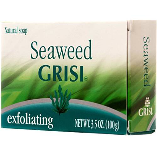 GRISI Seaweed Soap, Cleansing and Exfoliating Soap with Seaweed and Pennywort Extract to Help you Unclog Pores, Stimulate Circulation, Eliminates Toxins, Firming Properties, 3.5 Oz, Bar Soap.