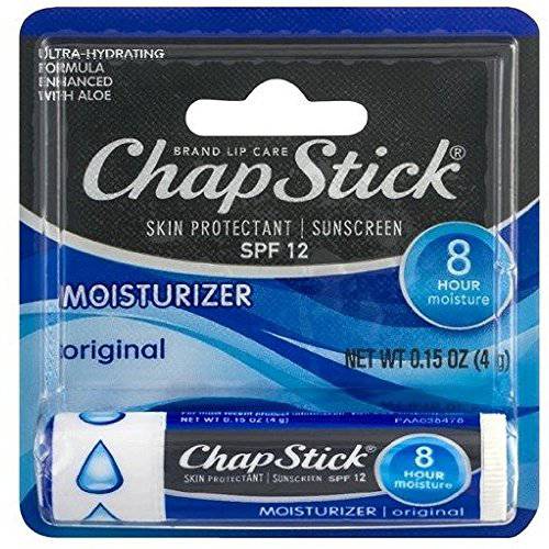 ChapStick Skin Protection Sunscreen Moisturizer, Original SPF 12 0.15 oz (Pack of 3)