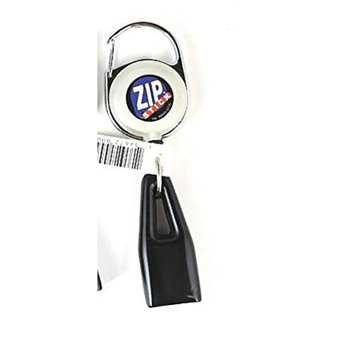 Zip Stick Retractable Lip Balm Holder Clip on to Your Ski Jacket Purse Belt Loop - White
