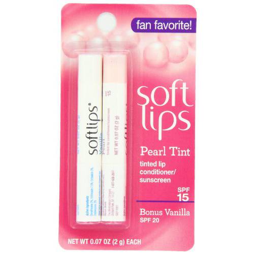 Softlips Pearl Tint and Bonus Lip Remedies, Vanilla, 0.07 Ounce (Pack of 12)