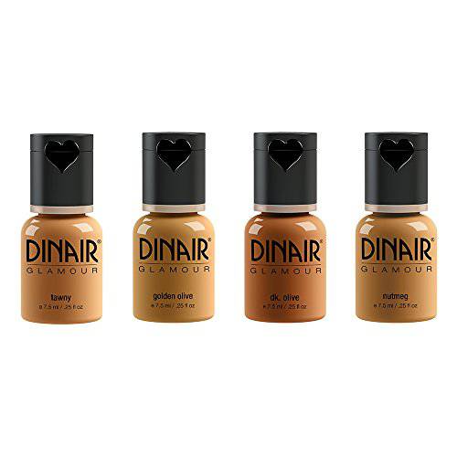 Dinair Airbrush Makeup Foundation | Tan Shades | GLAMOUR: Natural, Light coverage, Matte