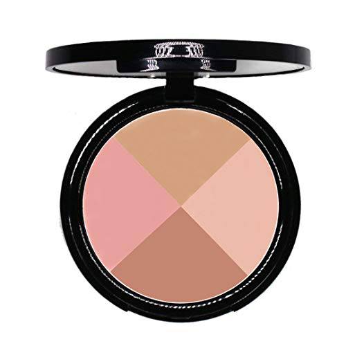 EVE PEARL Ultimate Face Compact Blush Bronzer Highlighter Contour Palette Eyeshadow Makeup Set Medium to Deep- Ageless