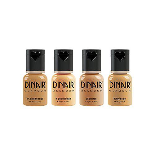 Dinair Airbrush Makeup Foundation | Medium Shades | GLAMOUR: Natural, Light coverage, Matte
