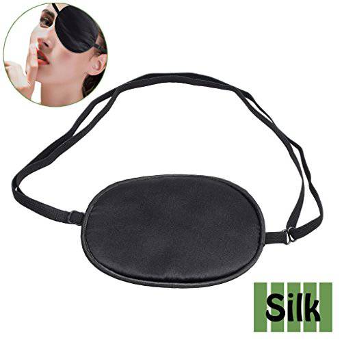 Pure Silk Eye Patch For Adults, Amblyopia Obscure Astigmatism Training Strabismus Correction Black