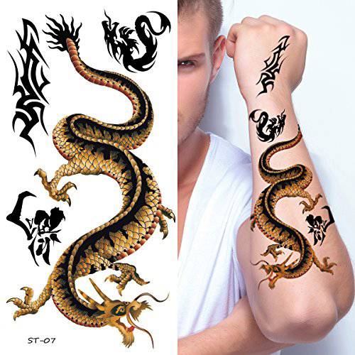 Supperb Temporary Tattoos - Japanese Dragon (Set of 2)