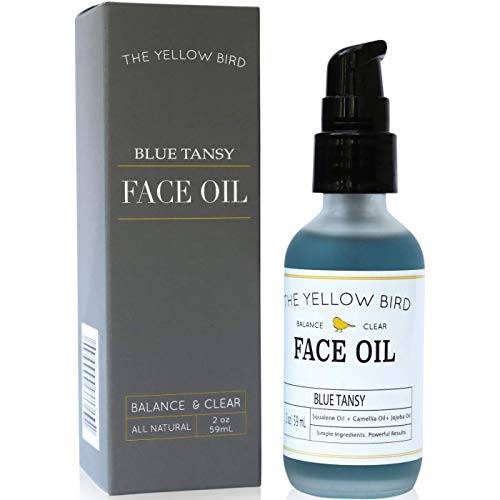Balancing Blue Tansy Face Oil – Skin Glowing Serum. Anti Aging Collagen Support. Acne Fighting Dark Spot Corrector. Wrinkle & Pore Minimizer. Natural, Vegan Facial Moisturizer.