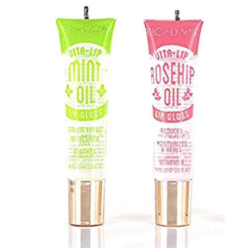 Broadway Vita-Lip Clear Lip Gloss 0.47oz/14ml (2PCS - Mint and Rosehip Oil)