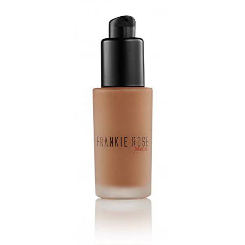 Frankie Rose Cosmetics Matte Perfection Foundation - Instant & Full Coverage Foundation For All Skin Types – Long-Lasting, Lightweight & Hydrating Foundation For Shine-Free Finish (Cuppuccino) - 1.0 US fl oz / 30 ml