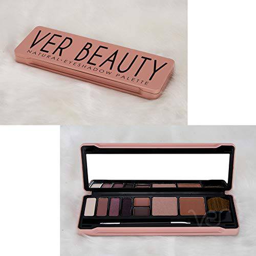 Ver Beauty Natural 10pcs Makeup Gift Set Kit Palette Train Tin Case Eyeshadow With Mirror - Vmp1413