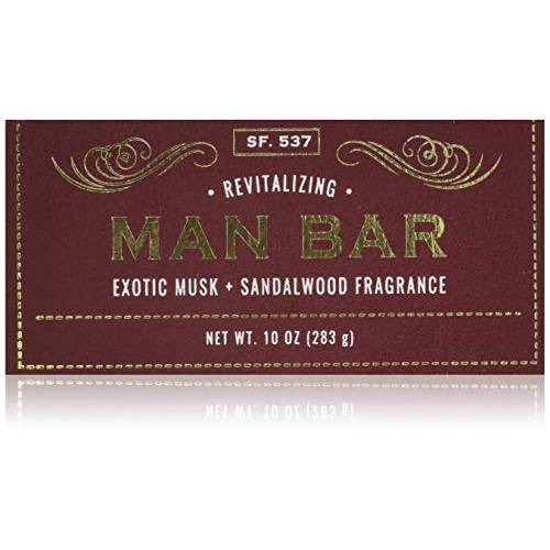 San Francisco Soap Company Revitalizing Man Bar, Exotic Musk & Sandalwood, 10 Ounce