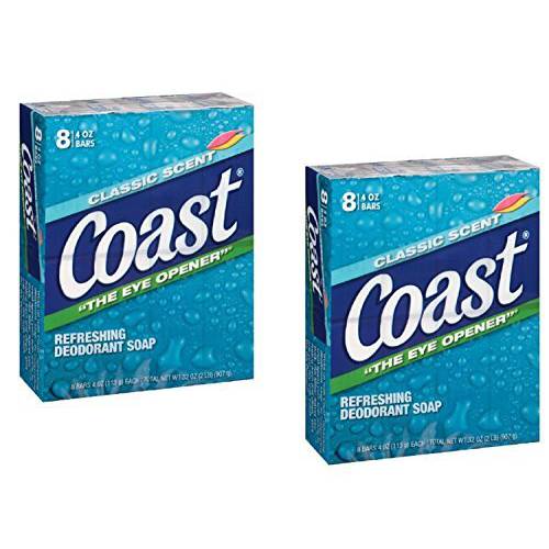 Coast Classic Original Scent 4oz, 8 Bars 2 Packs (total 16 count)