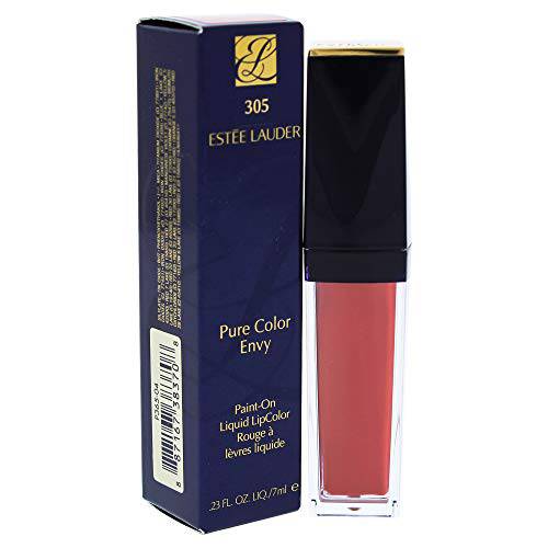 Estee Lauder Pure Color Envy Paint-On Liquid Lip Color for Women, 305 Patently Peach- 0.2, 0.23 Ounce