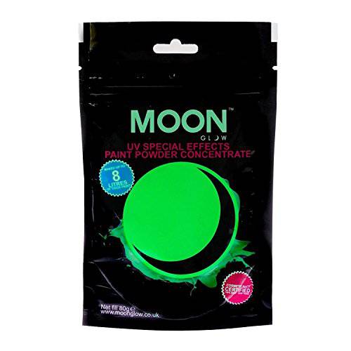 Moon Glow - 2.8oz Blacklight Paint Powder Blue - Neon Special Effects Paint Party Powder Concentrate - Makes up to 2.1 US Gal
