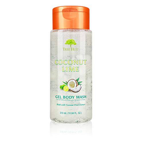 Tree Hut Moisturizing Gel Body Wash Coconut Lime, 10.94oz, Ultra Hydrating Gel Body Wash for Nourishing Essential Body Care