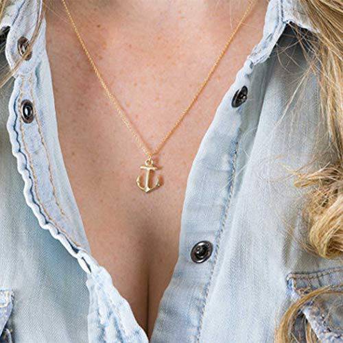 Yalice Dainty Anchor Necklace Chain Nautical Necklaces Jewelry for Women and Girls