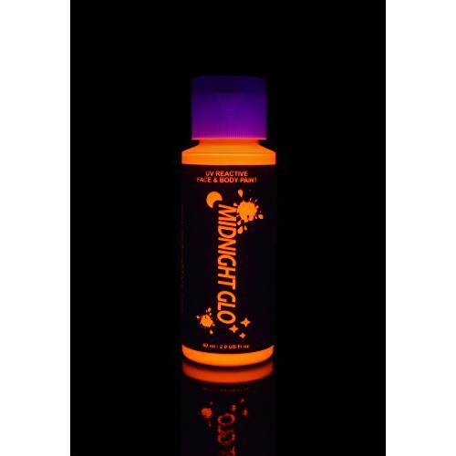 Midnight Glo Blacklight Body And Face Paint 2.0oz (Orange)