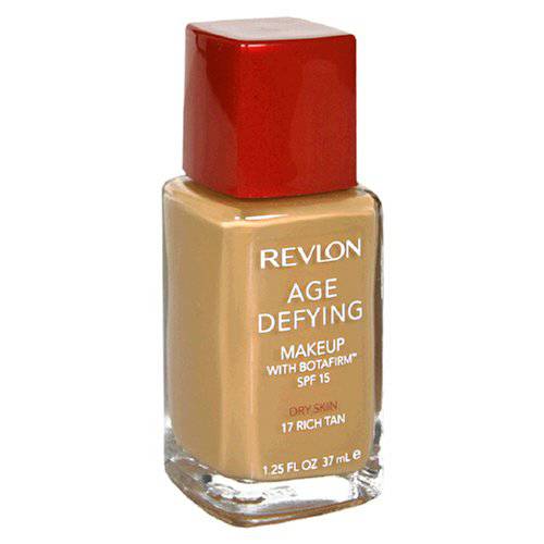 Revlon Age Defying Makeup with Botafirm, SPF 15, Dry Skin, Rich Tan 17, 1.25 Ounce