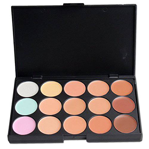 FantasyDay Pro 15 Colors Contour Kit Highlighting Face Cream Concealer Camouflage Makeup Palette Contouring Kit 1 - Ideal for Professional and Daily Use