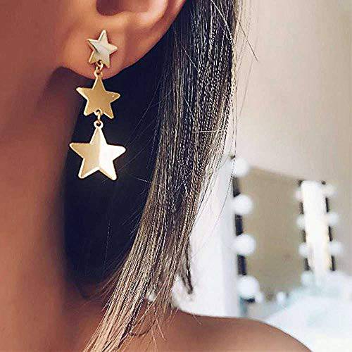 Jovono Boho Long Earrings Gold Moon Star Dangle Earrings for Women and Girls