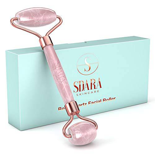 Sdara Jade Roller Gua Sha Set - Facial Roller and Massager for Slimming & Sculpting - Reduces Wrinkles & Eye Puffiness - Essential Skin Care Tools