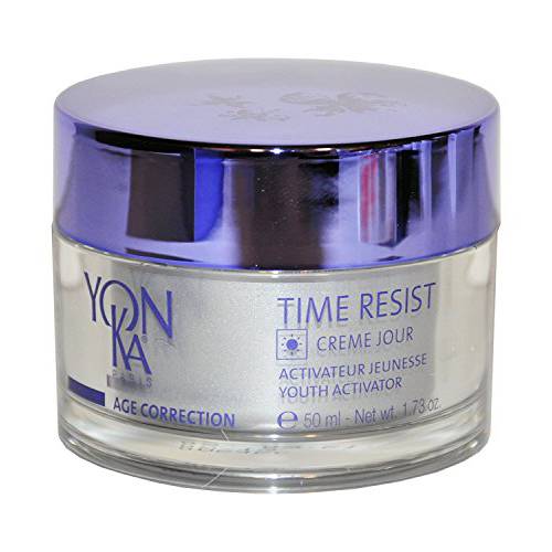 Yon-Ka Time Resist Jour (50ml) Anti-Aging Day Cream with Youth Activating Complex and Hyaluronic Acid, Firming Anti-Wrinkle Moisturizer for Face and Neck, Paraben-Free