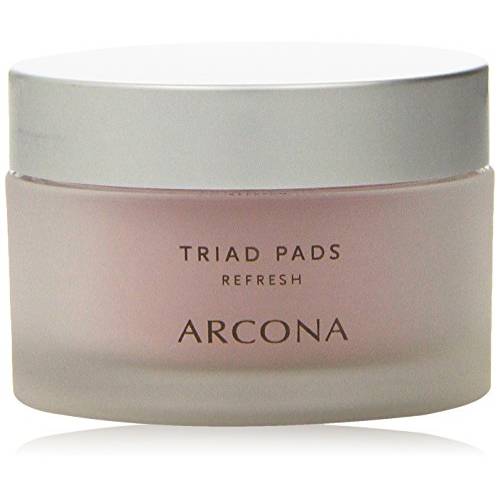 ARCONA Triad Pads with Cranberry Extract - Hydrating Toner for Face & Makeup Remover Pads - Natural Facial Cleansing Wipes with Grape Seed Extract, Vitamins, White Tea & Rice Milk - 100mL, 45 Rounds