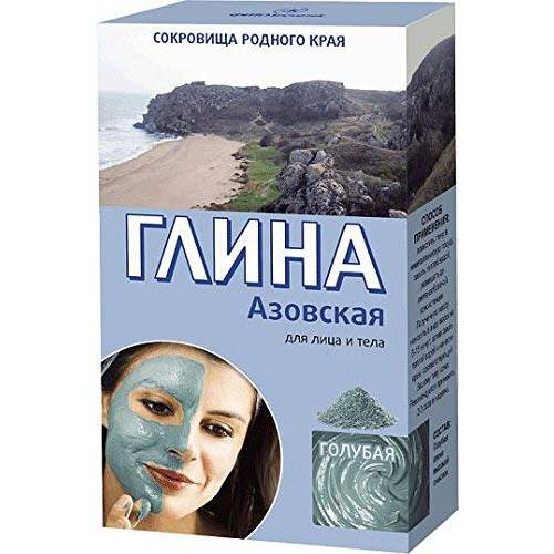 Blue Tonic Clay Powder Natural High Purity for All Skin Types 100g(3.5oz) - Azovskaya