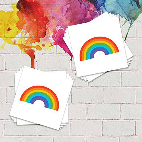 Rainbow Pride Temporary Tattoos (10 Pack) | Skin Safe | MADE IN THE USA| Removable