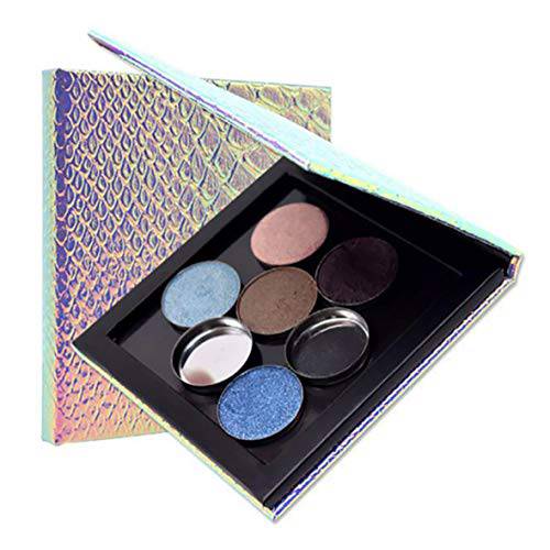 Mermaid Fish-Scale Pattern Change Empty Magnetic Eyeshadow Blush Highlighters Palette makeup tools 10x10cm