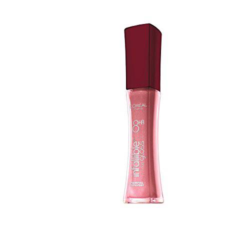 L’Oreal Paris Infallible 8HR Plumping Lip Gloss, Rose, 0.21 Ounces