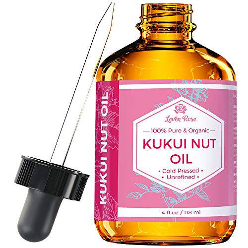 Kukui Nut Oil from Leven Rose, 100% Natural Organic (Cold Pressed, Unrefined) 4 oz