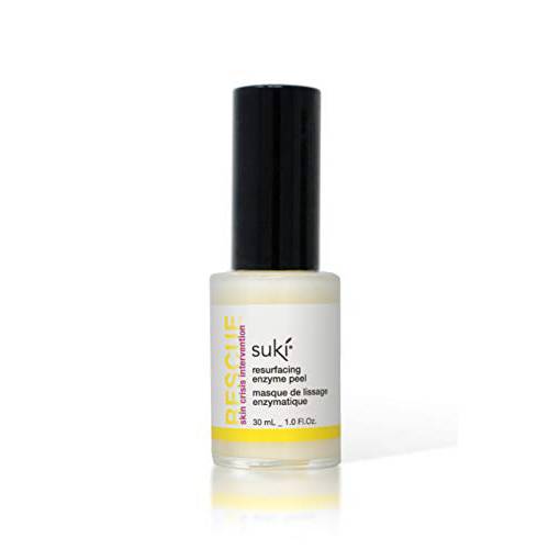Suki Skincare Resurfacing Enzyme Peel - With Glycolic Acid, Papain, Apple, & Pumpkin - Chemical Exfoliant that Reduces Dry Skin Buildup While Promoting Radiant, Smooth, Soft Skin - 30 ml