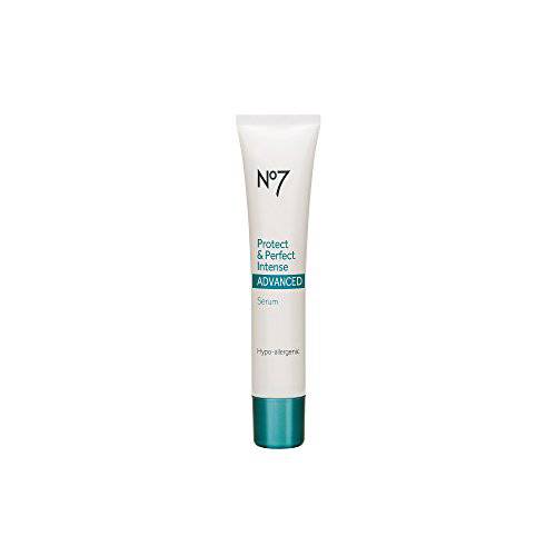 No7 Protect & Perfect Intense Advanced Serum - Rice Protein & Alfalfa Complex for Fine Lines and Wrinkles - Anti Aging Facial Serum with Matrix 3000+ Technology (50 ml)