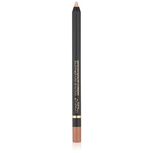 L’Oreal Paris Makeup Colour Riche Comfortable Creamy Matte Pencil Lip Liner, 114 Matte-ing Call, 0.04 oz.