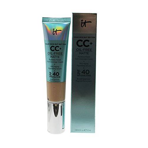 it Cosmetics CC+ Oil-Free Poreless Finish Full Coverage Cream + Anti Aging Hydrating Serum (Medium)