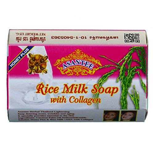 Asantee Rice Milk with Collagen and Honey Soap 125 grams