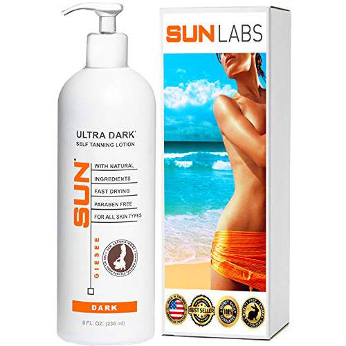Sun Laboratories Self Tanning Lotion Ultra Dark Instant Tint, Dark, 8 ounces