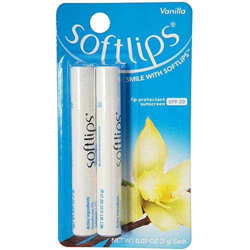 Softlips Lip Protectant SPF 20, Vanilla 2 ea