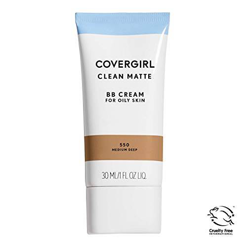 COVERGIRL Clean Matte BB Cream Medium/Deep 550 For Oily Skin, (packaging may vary) - 1 Fl Oz (1 Count)